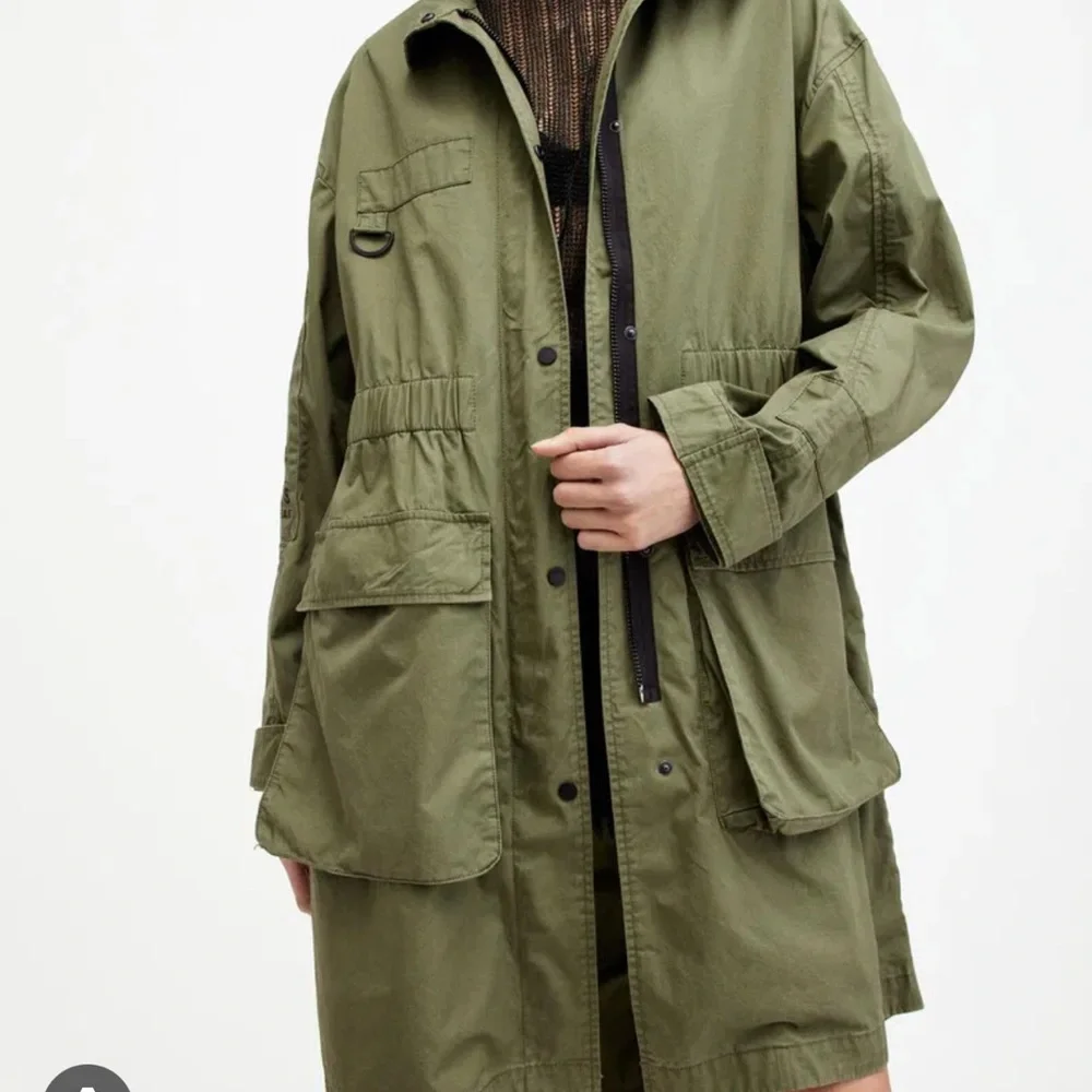 All Saints - Women’s Mills Cotton Grafiti Parka - Picture 4 of 8